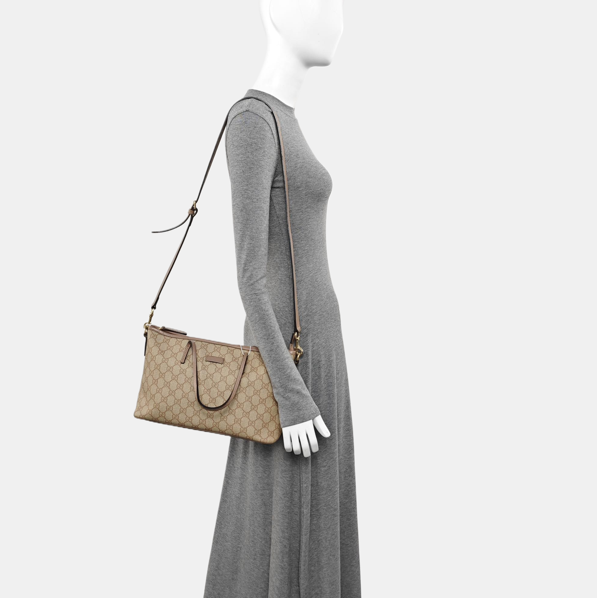 Monogram Coated Canvas Tote Bag Pink