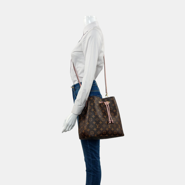 NÉONOÉ MM Monogram Coated Canvas Brown