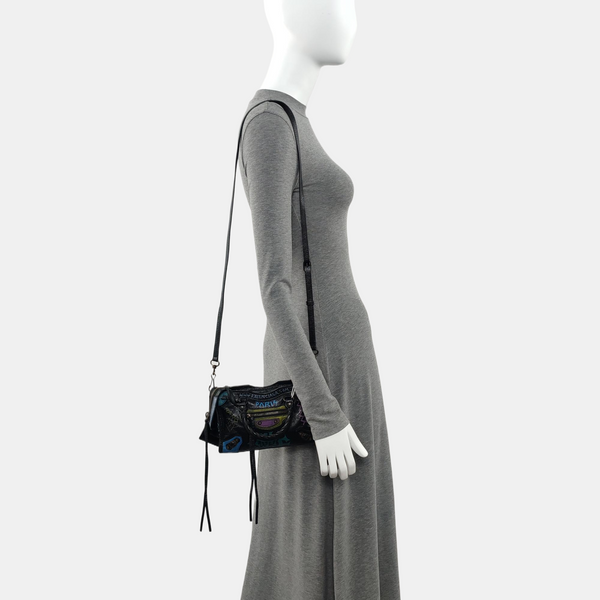 Classic Metallic Edge City Lambskin Black