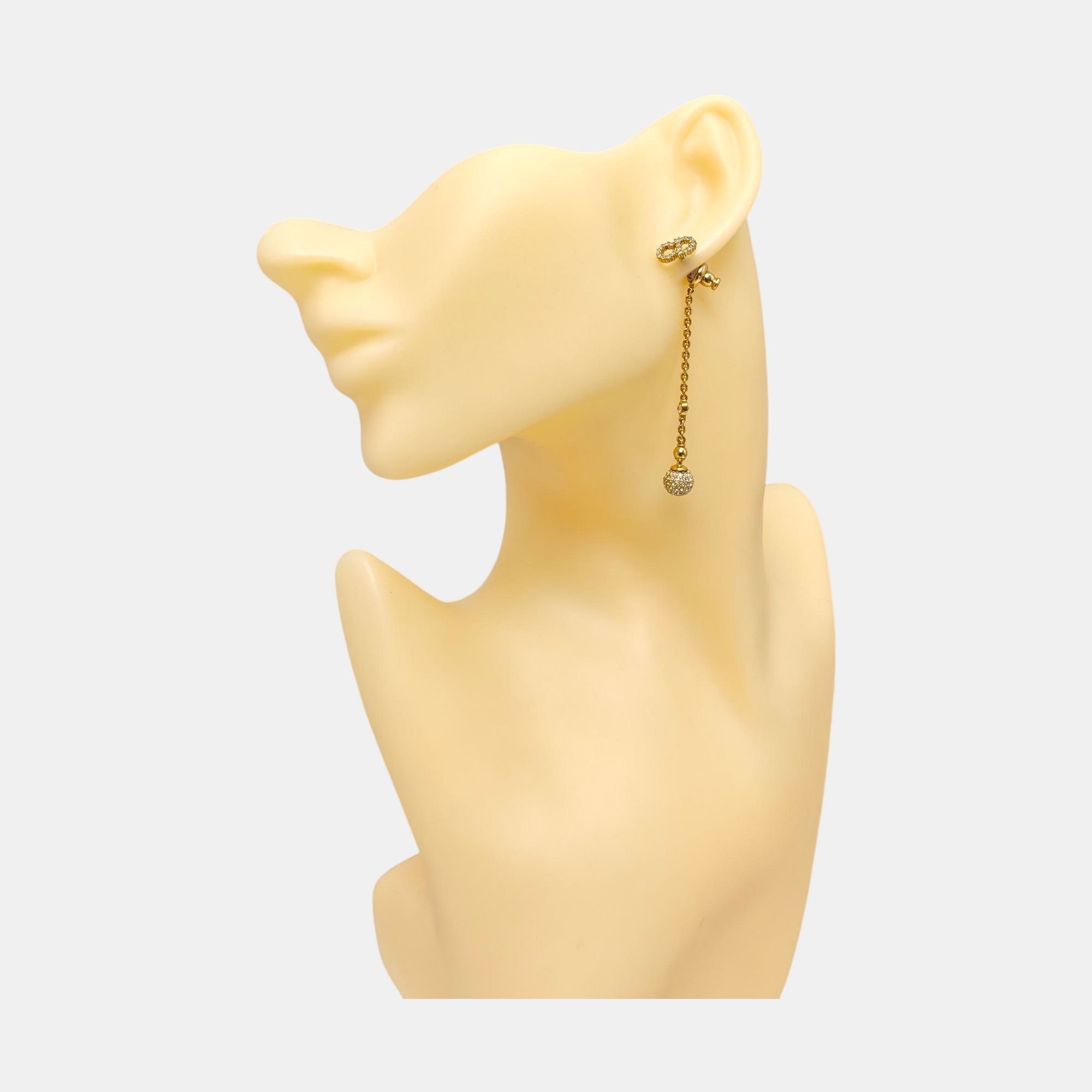 La Petite Tribale Metal Gold Stud Earrings