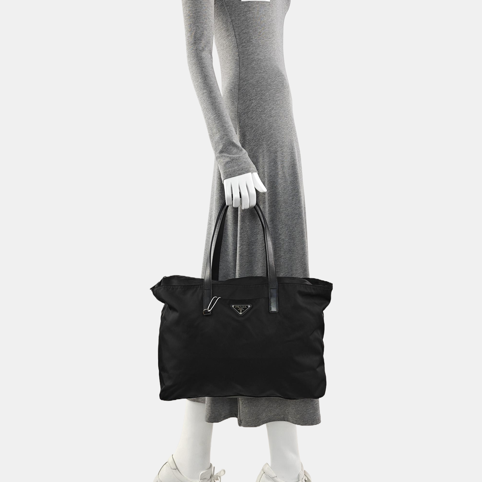 Nylon Tote Bag Black