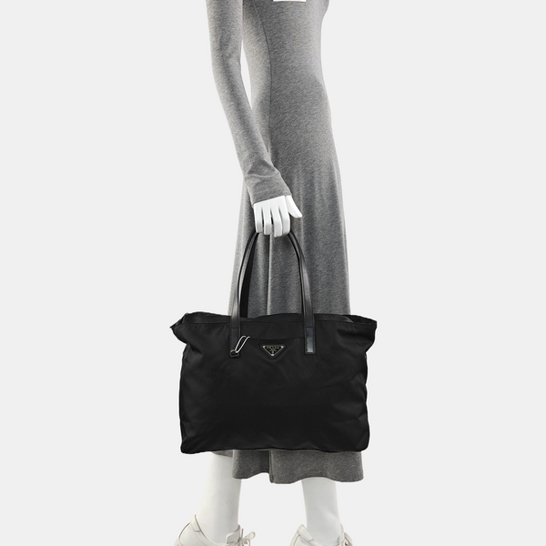 Nylon Tote Bag Black