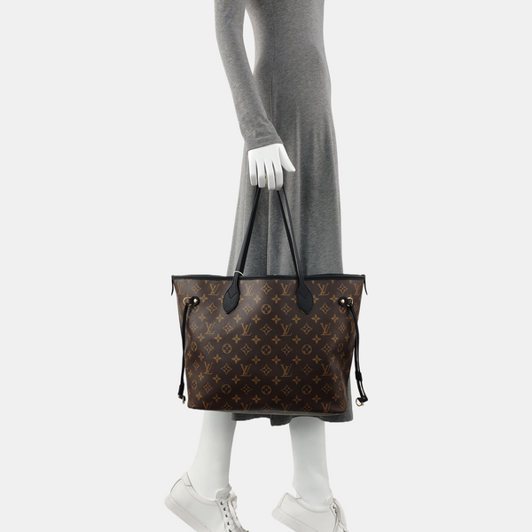 NEVERFULL INSIDE OUT MM Monogram Calfskin Black