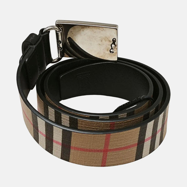 Coated Canvas Belt Beige
