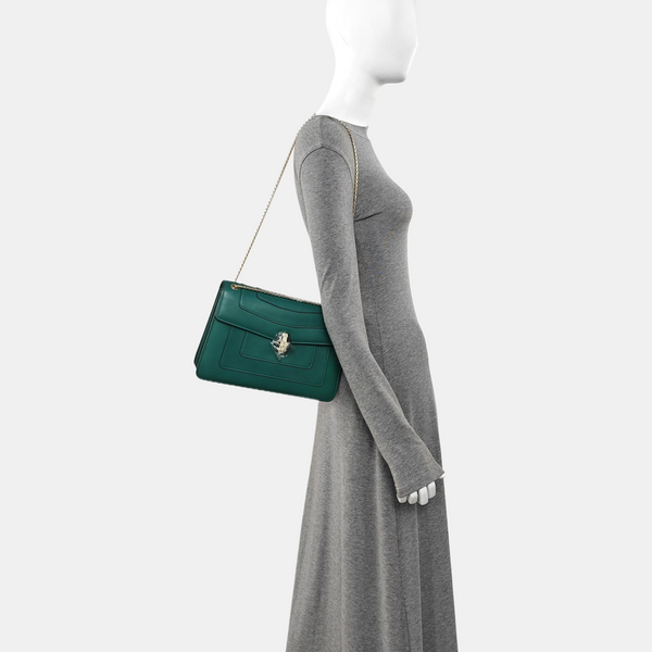 SERPENTI FOREVER Medium Calfskin Green