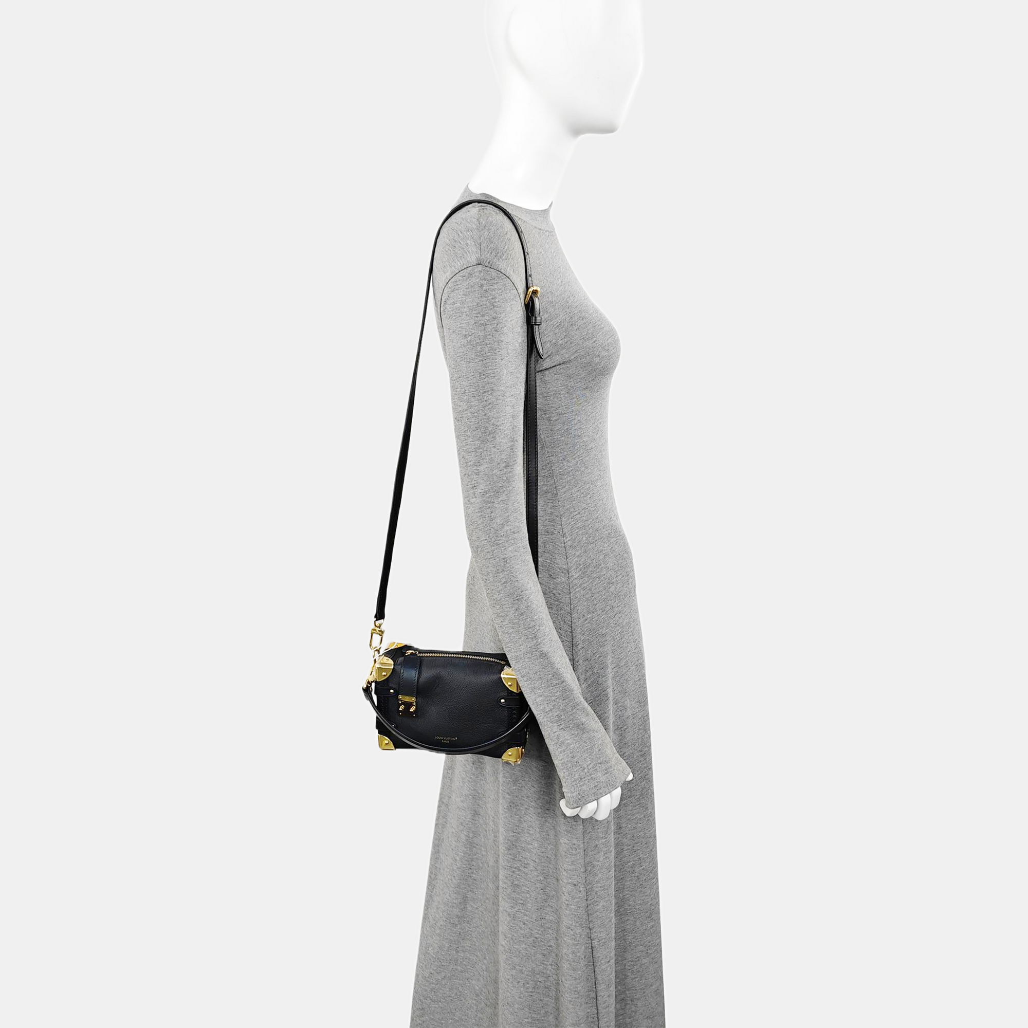 SIDE TRUNK PM Calfskin Black