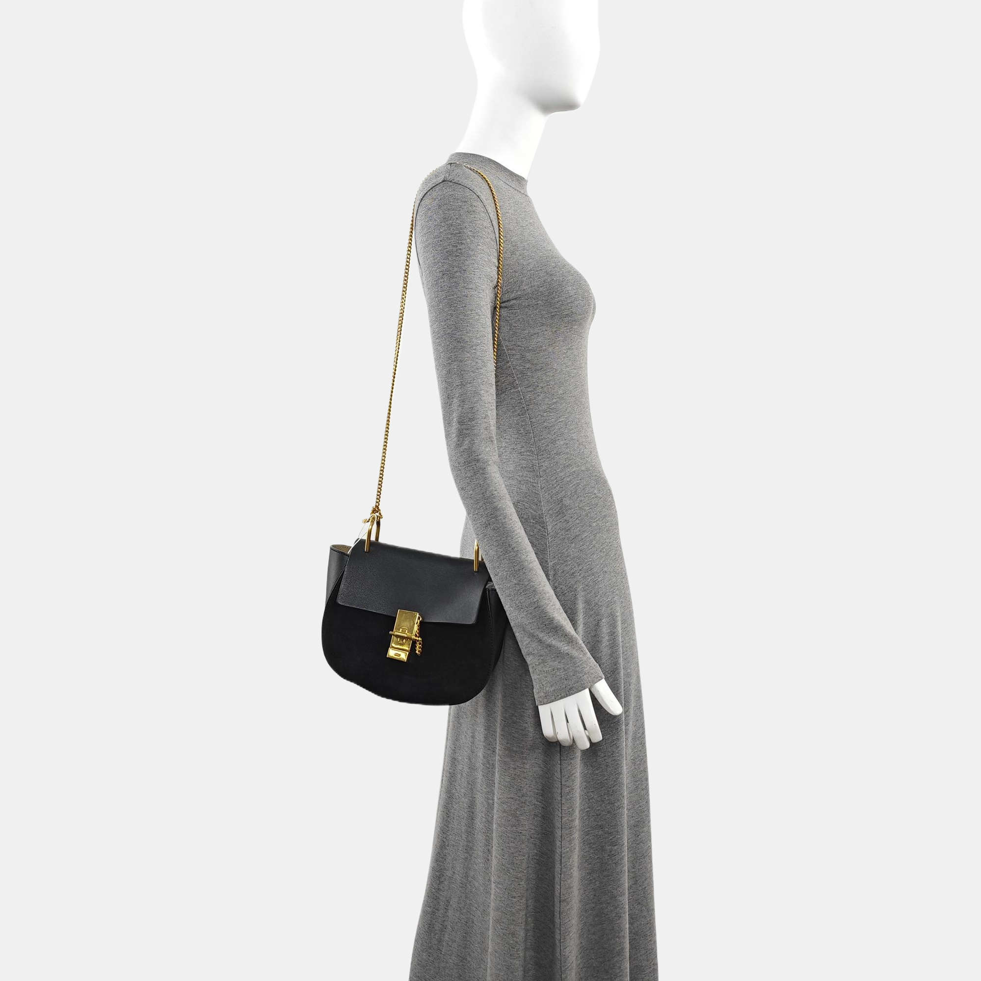 Drew Medium Calfskin Black
