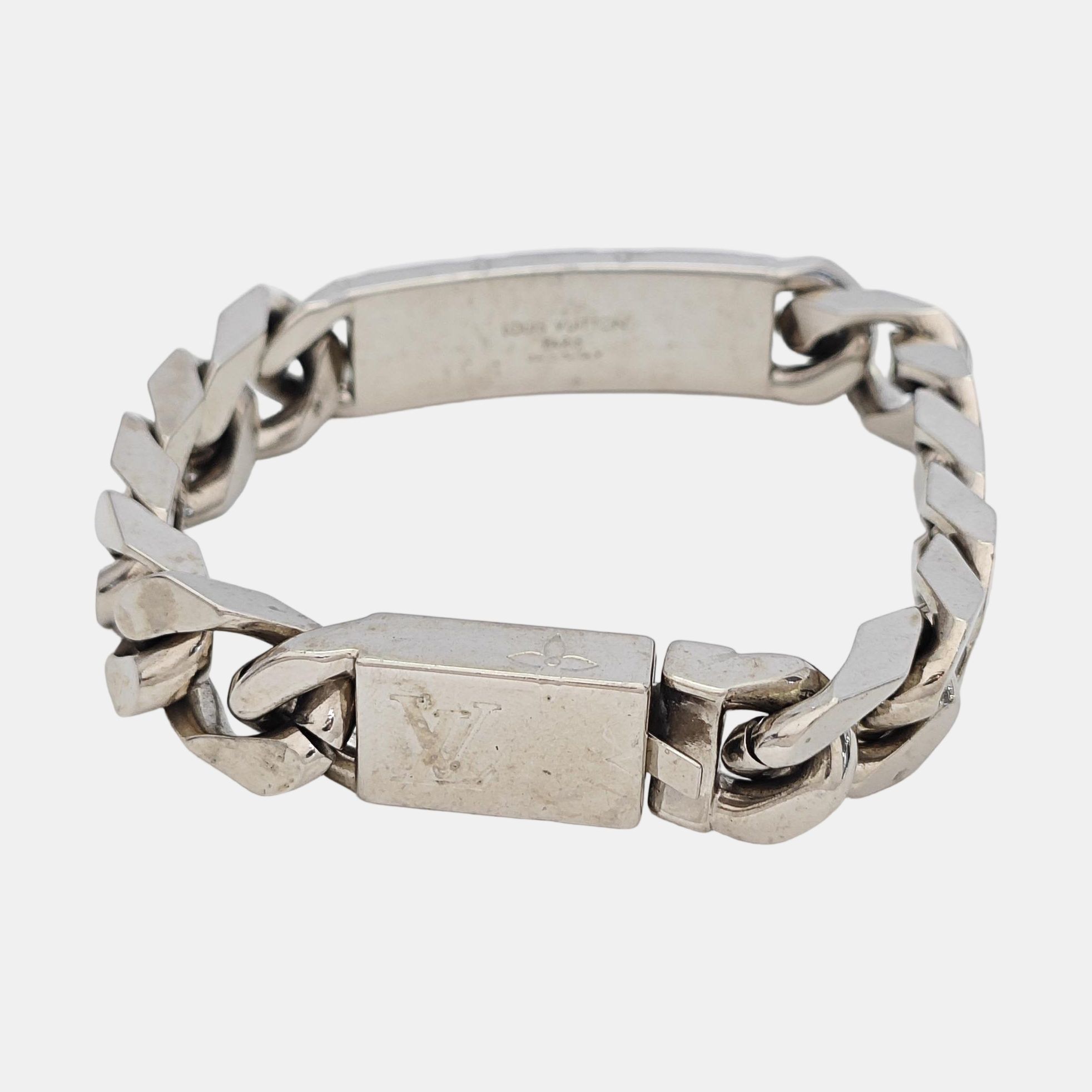 Monogram Metal Silver Bracelet