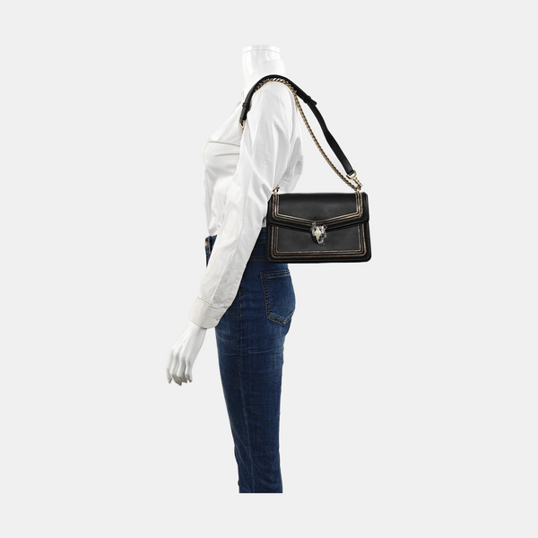 SERPENTI FOREVER Small Calfskin Black