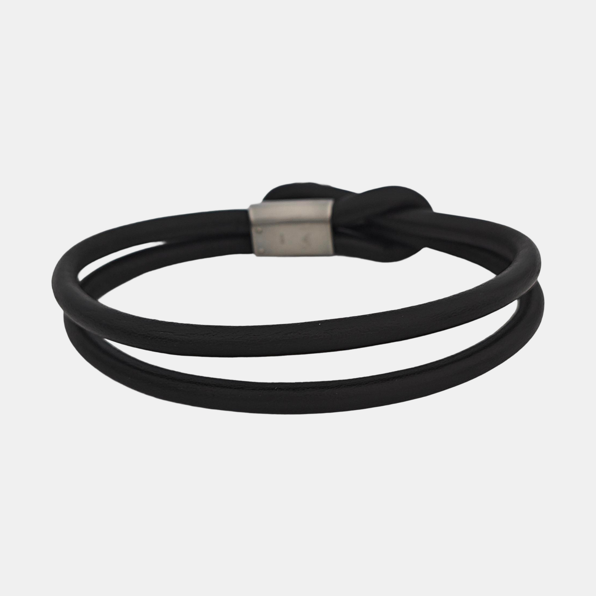 Leather Black Bangle