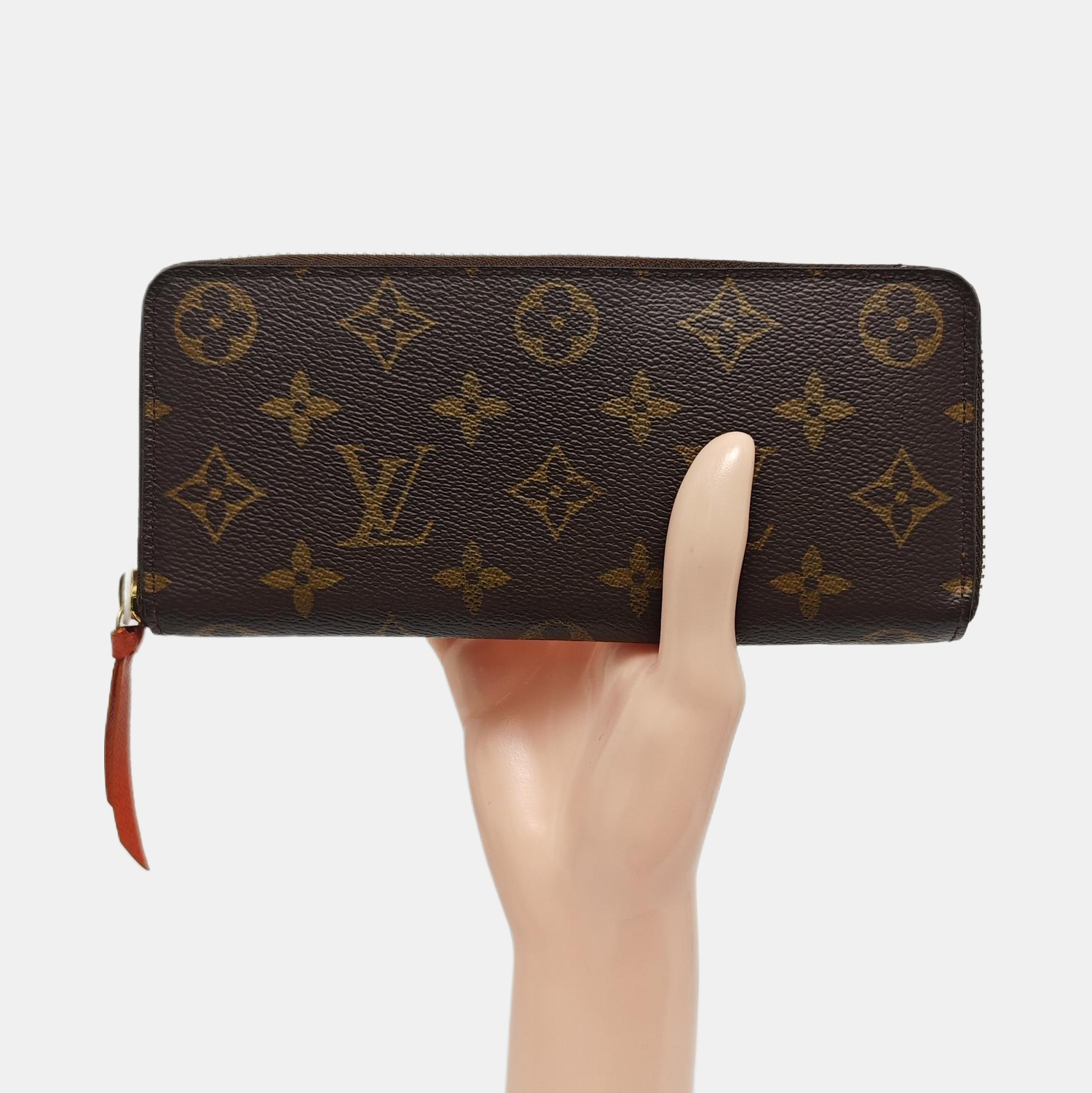 CLÉMENCE Monogram Coated Canvas Brown Wallet