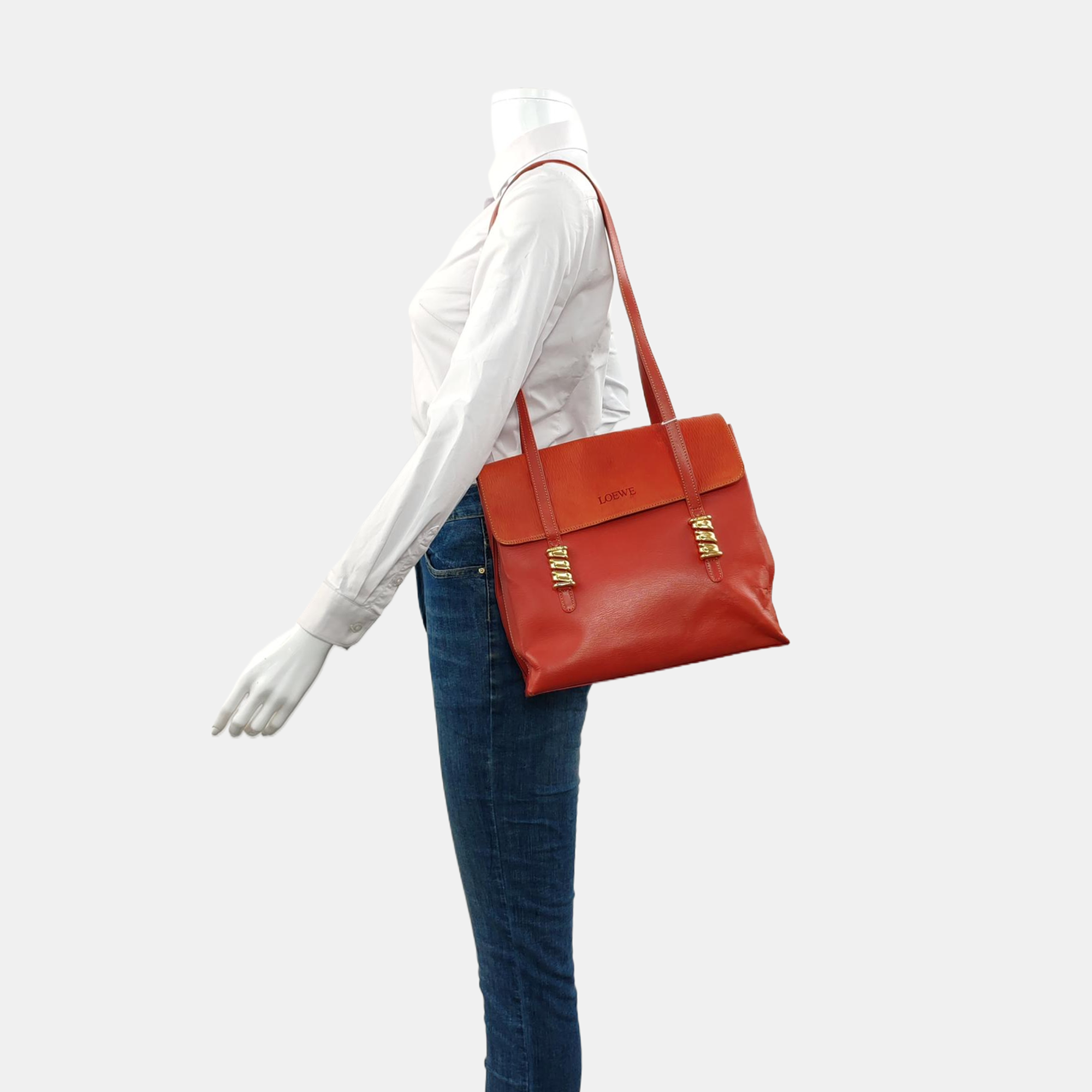 Calfskin Tote Bag Red
