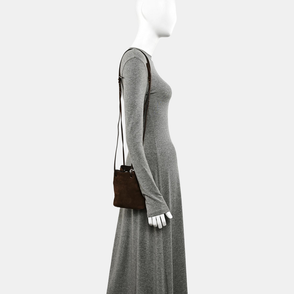 Suede Shoulder Bag Brown