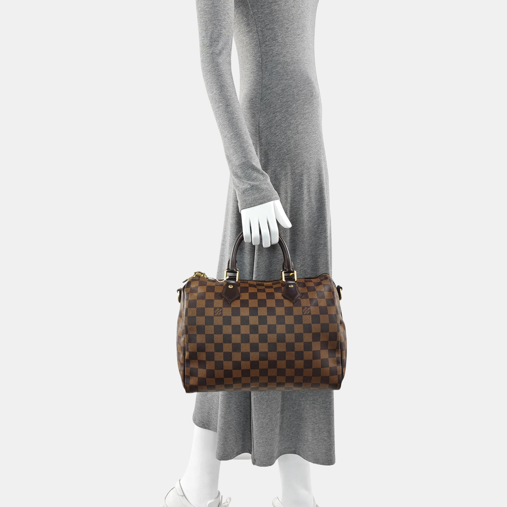 SPEEDY 30 Damier Ebene Coated Canvas Brown