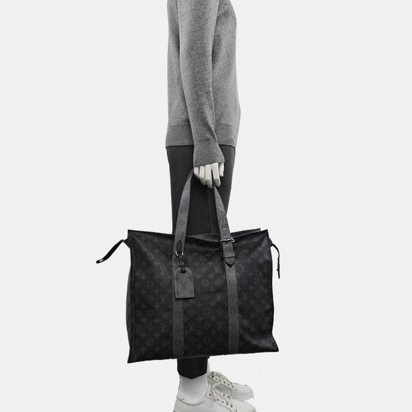 NEW CABAS ZIPPE GM Monogram Coated Canvas Gray