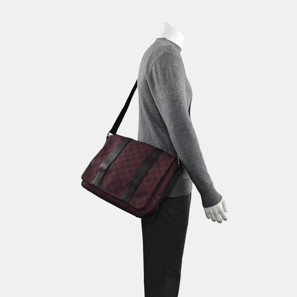 Coated Canvas Shoulder Bag Red