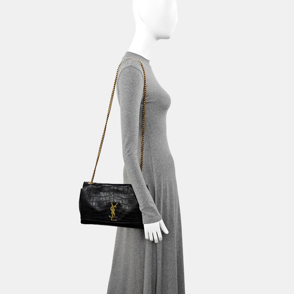 Calfskin Shoulder Bag Black