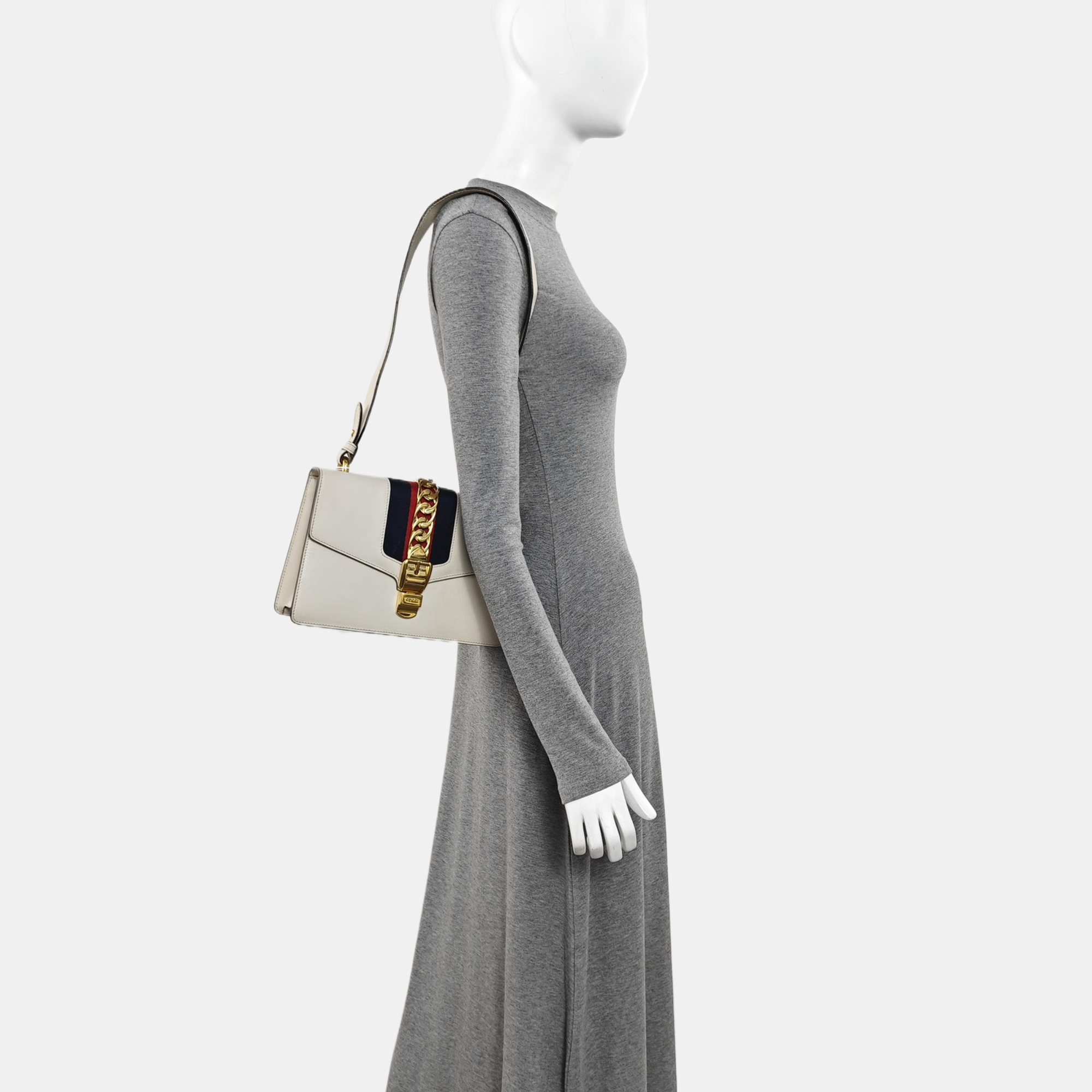 Sylvie Small Calfskin White