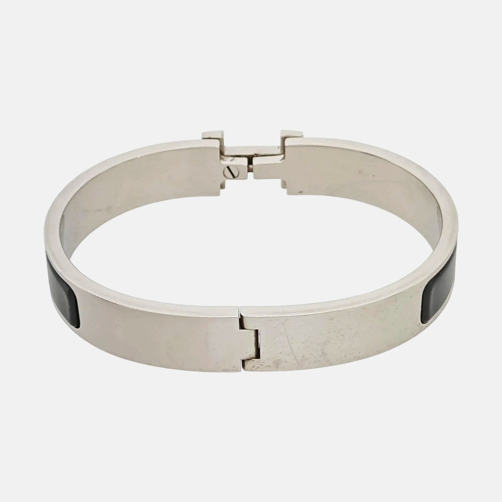 Clic H Metal Silver Bangle