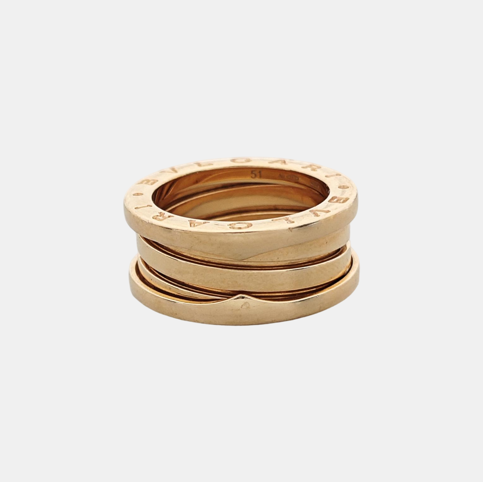 B.ZERO1 18k Rose Gold Ring EU 51