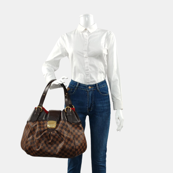 SISTINA GM Damier Ebene Coated Canvas Brown