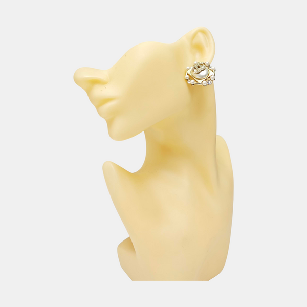 Metal Gold Stud Earrings