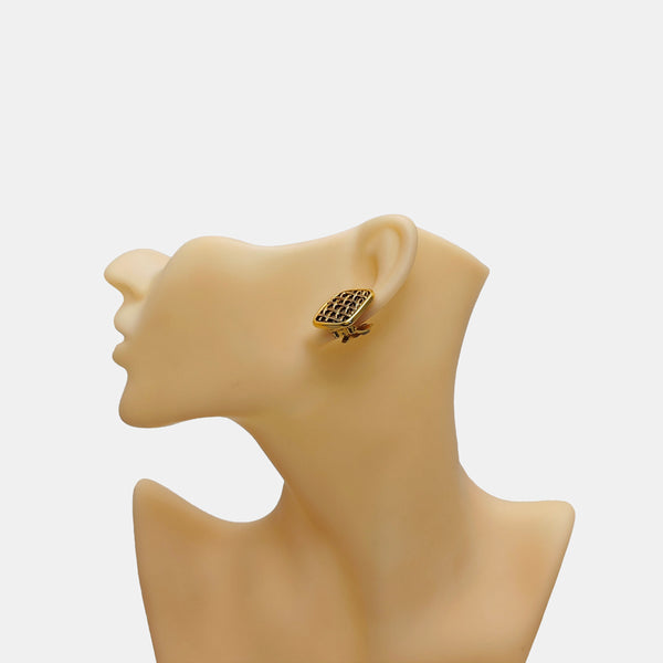Metal Gold Clip On Earrings