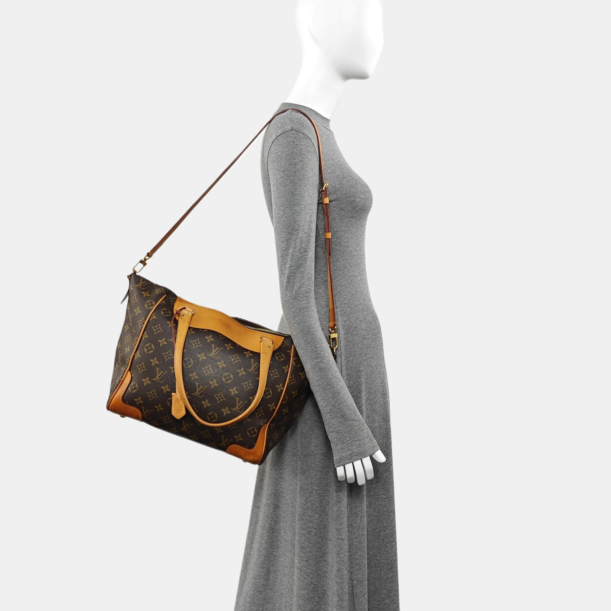 ESTRELA Monogram Coated Canvas Brown