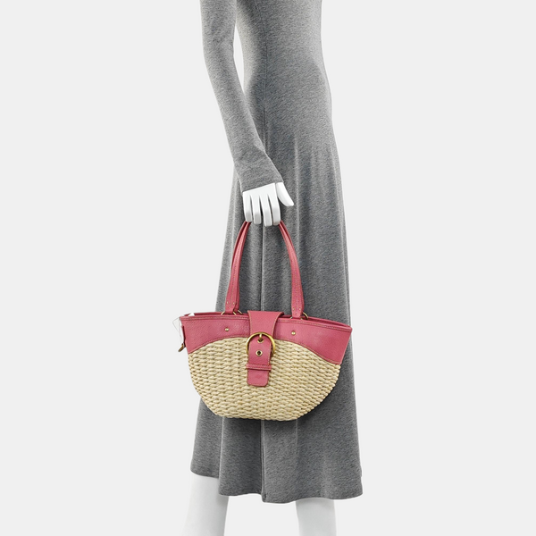 Calfskin Top Handle Bag Beige