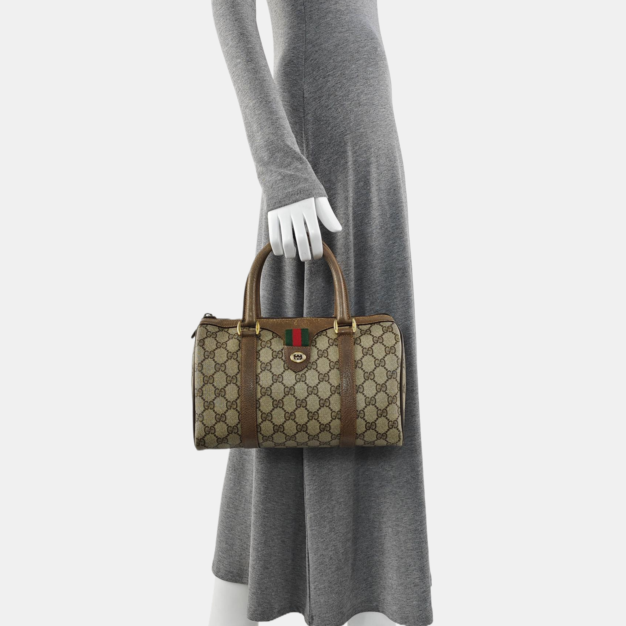 Monogram Coated Canvas Top Handle Bag Beige