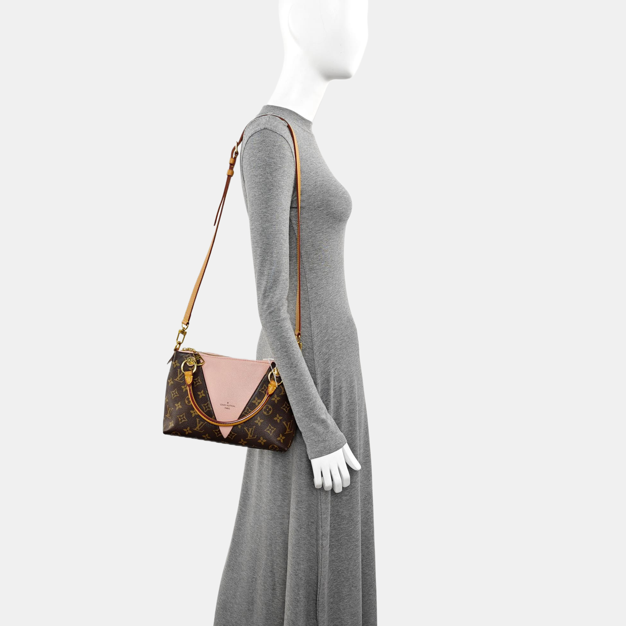 V TOTE BB Monogram Coated Canvas Pink