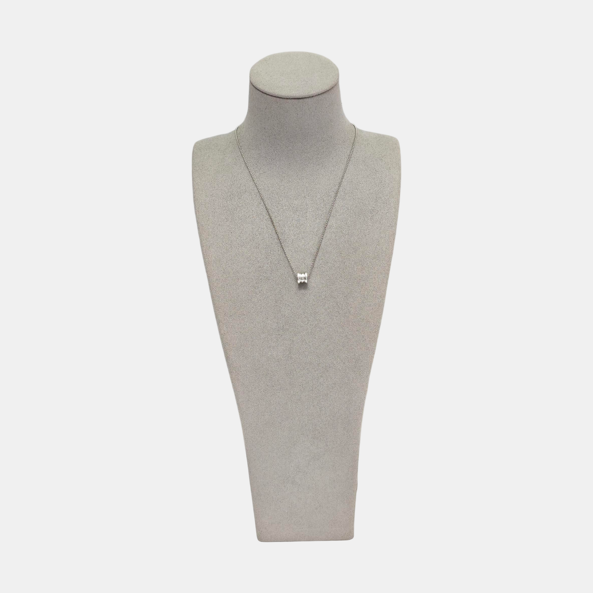 B.ZERO1 18k White Gold Silver Necklace