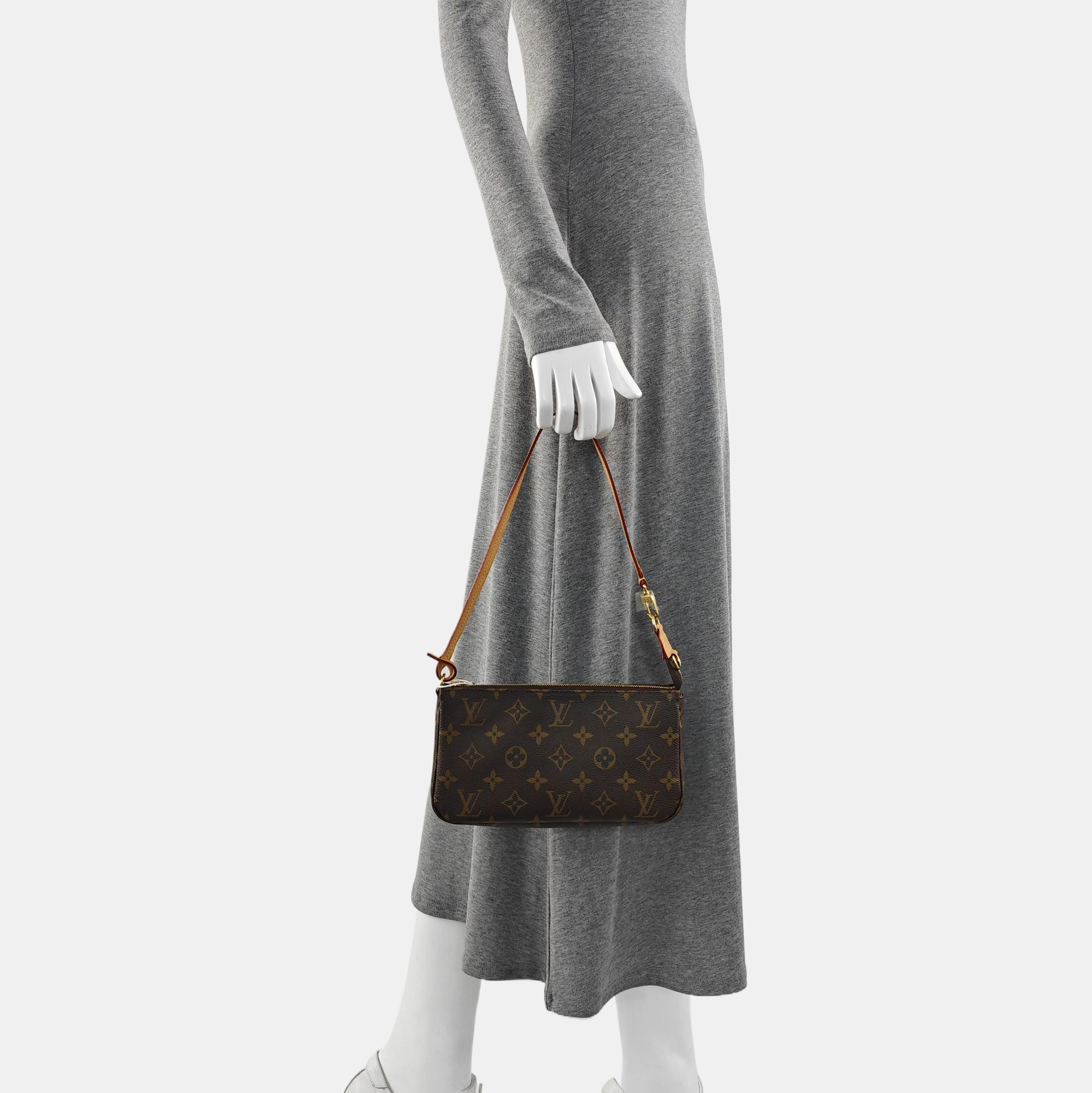 POCHETTE ACCESSOIRES GM Monogram Coated Canvas Brown