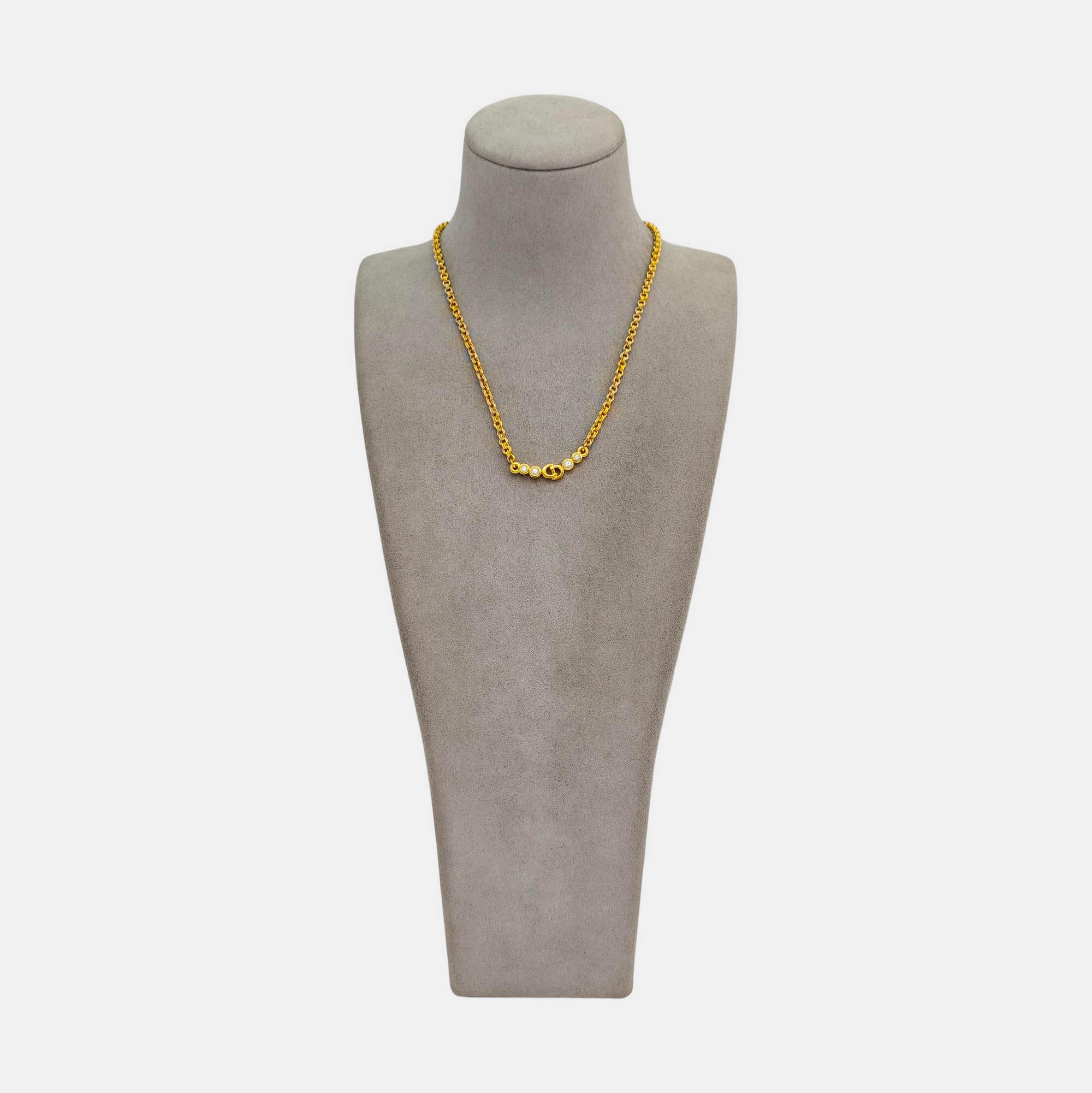Petit CD Metal Gold Necklace