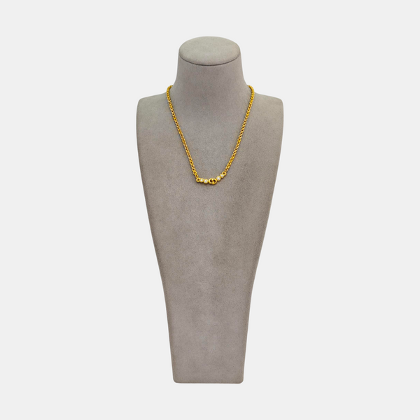 Petit CD Metal Gold Necklace
