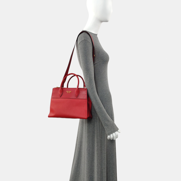 Bibliothèque Saffiano Calfskin Red