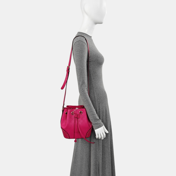 Monogram Calfskin Bucket Bag Red