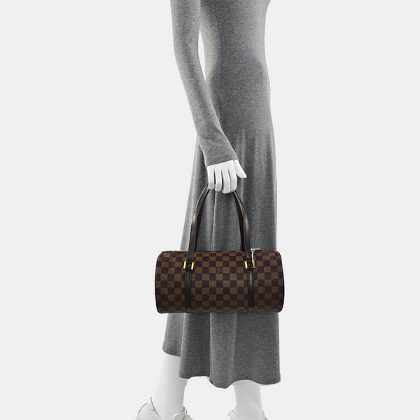 PAPILLON 30 Damier Ebene Coated Canvas Brown