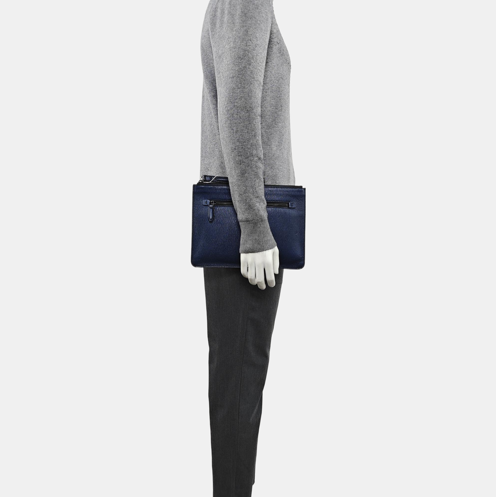 Calfskin Clutch Blue
