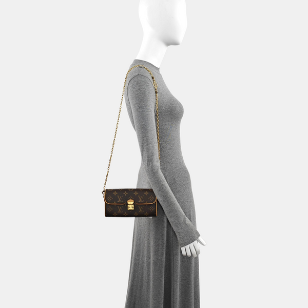 Pochette Camille Monogram Coated Canvas Brown