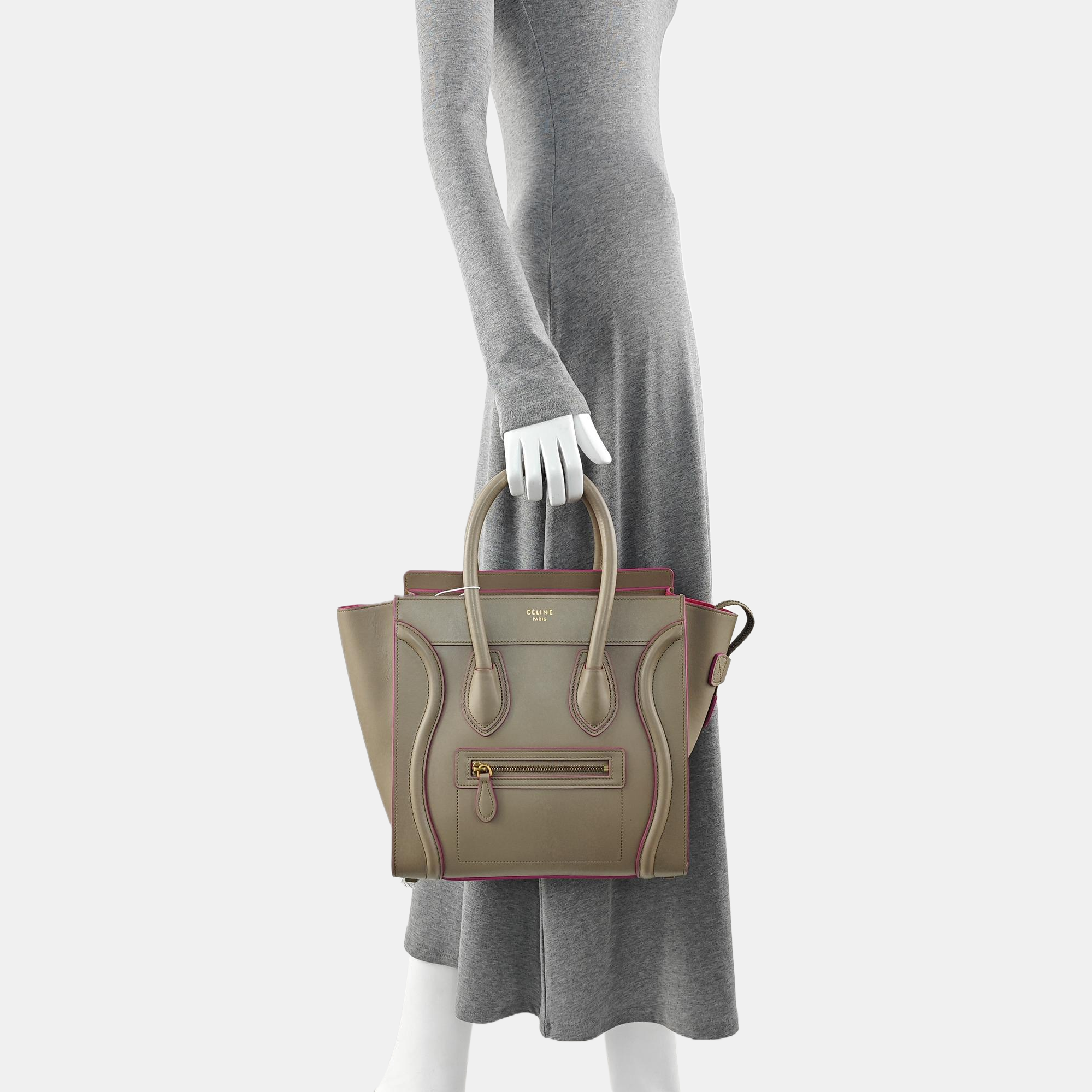 LUGGAGE Micro Calfskin Gray