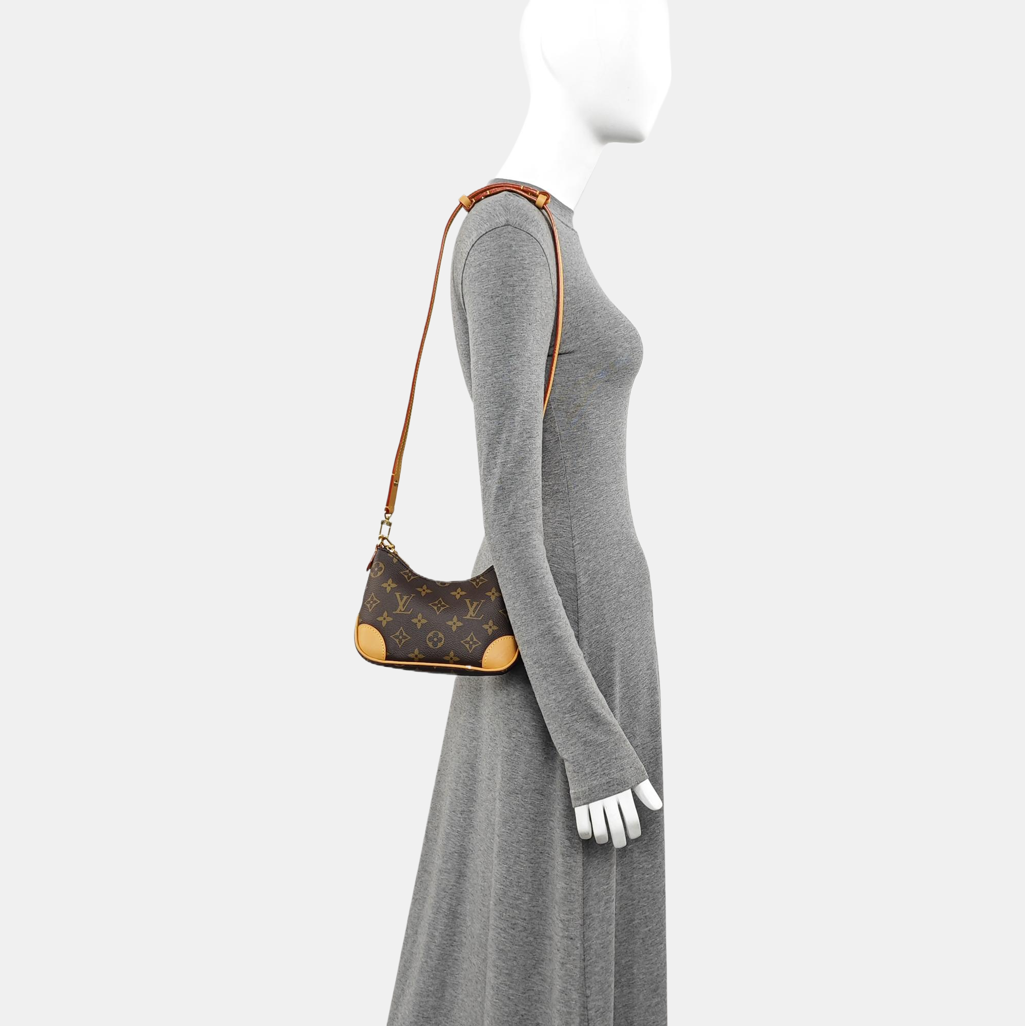 BOULOGNE Nano Monogram Coated Canvas Brown