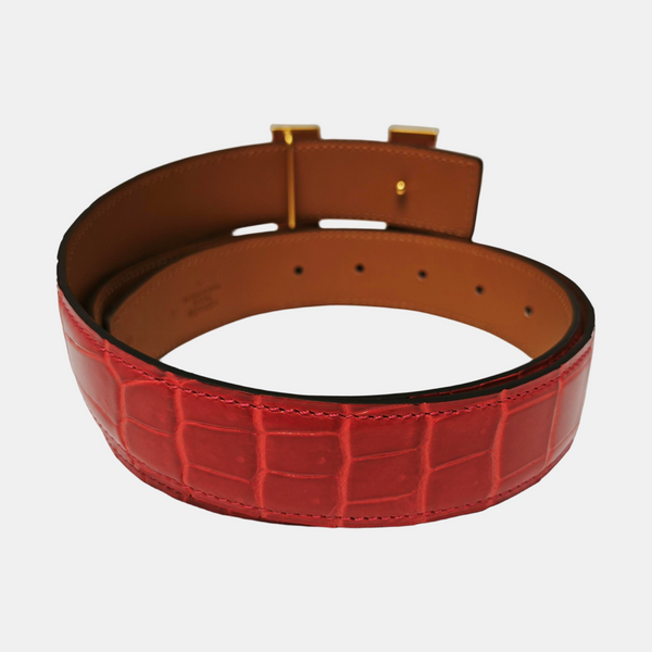 Leather Belt Red