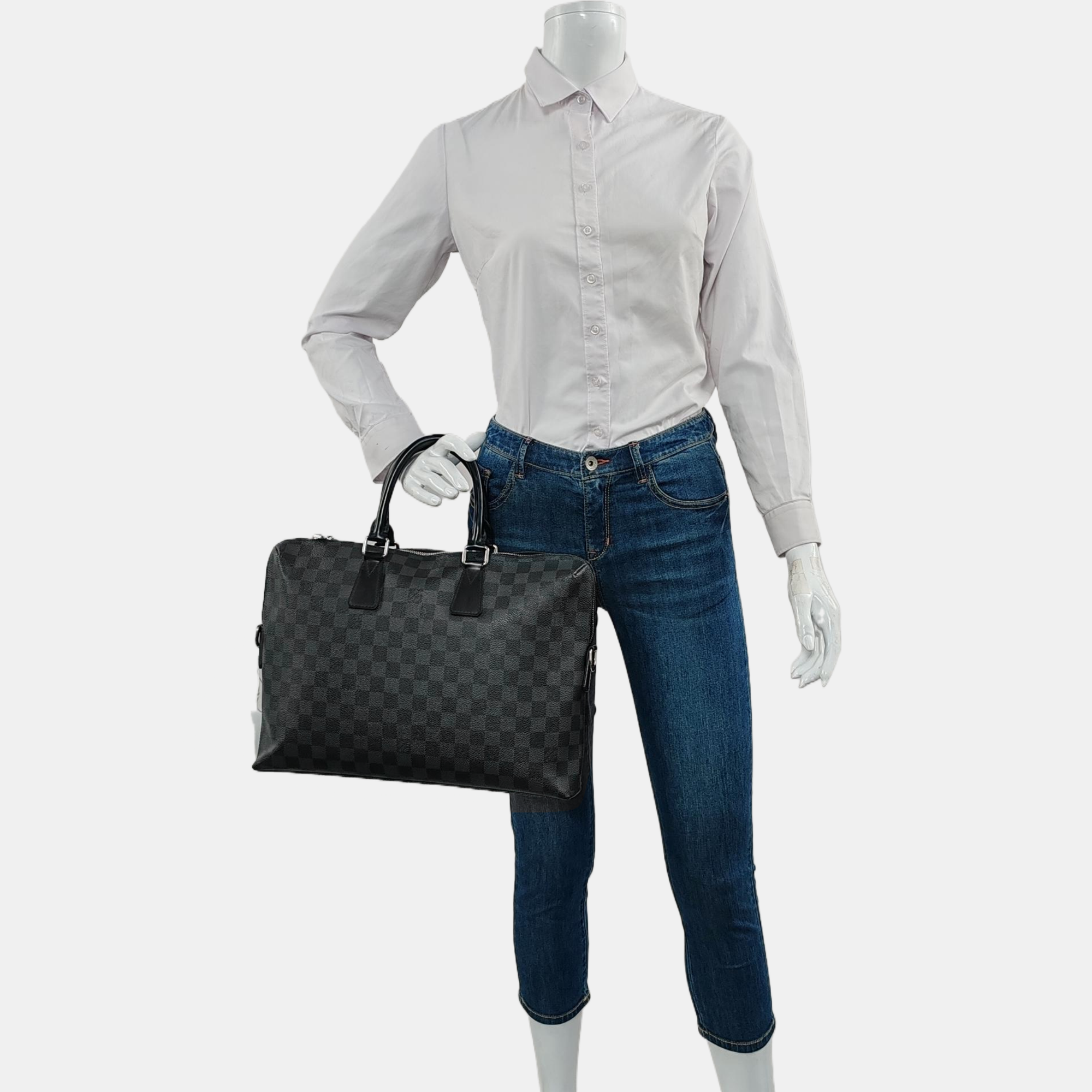 PORTE-DOCUMENTS Damier Graphite Coated Canvas Gray