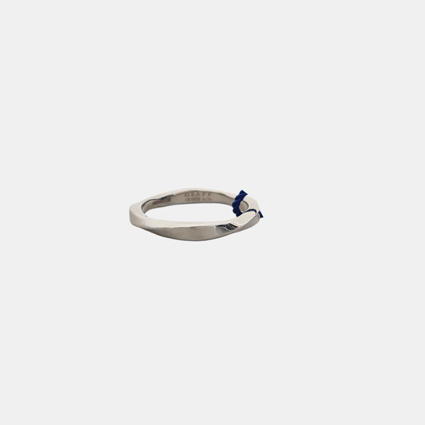 Anillo Espiral Oro Blanco 18k Plata EU 57
