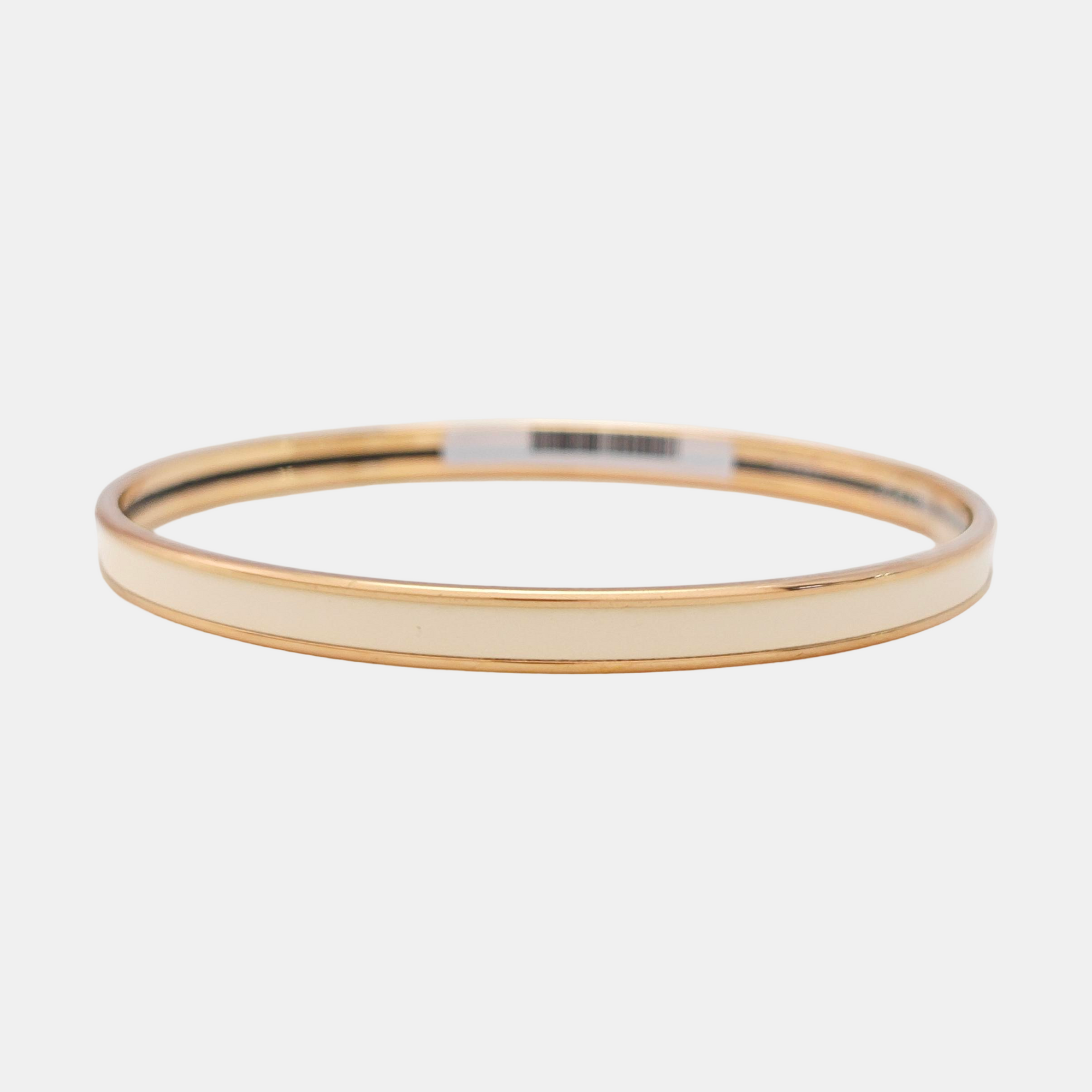 Email Metal White Bangle