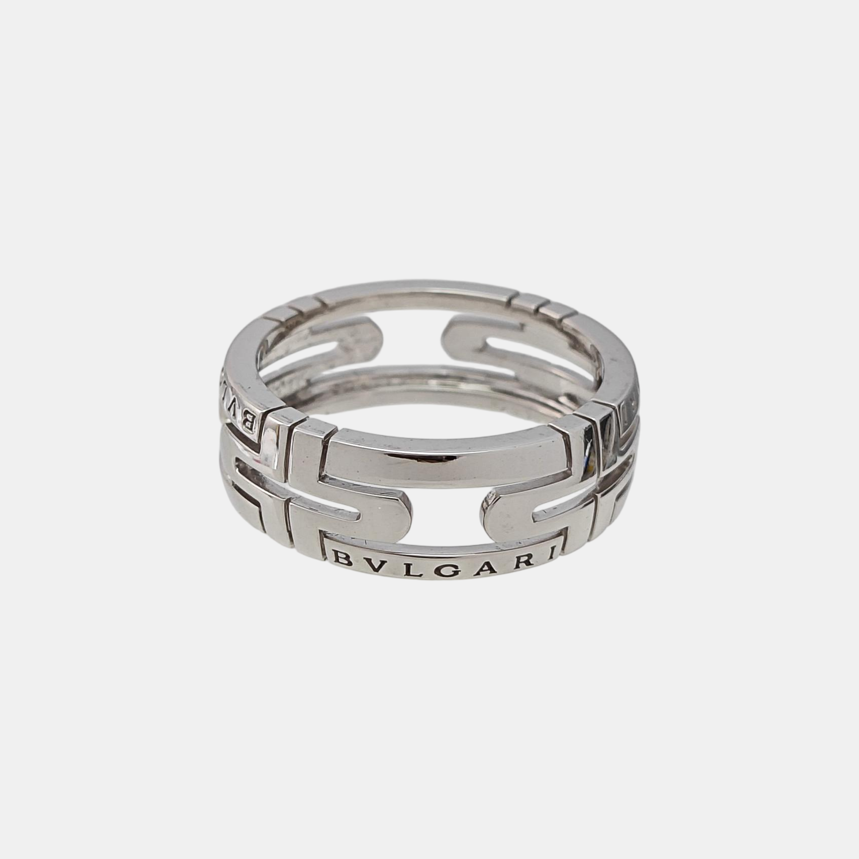 PARENTESI 18k White Gold Silver Ring EU 62