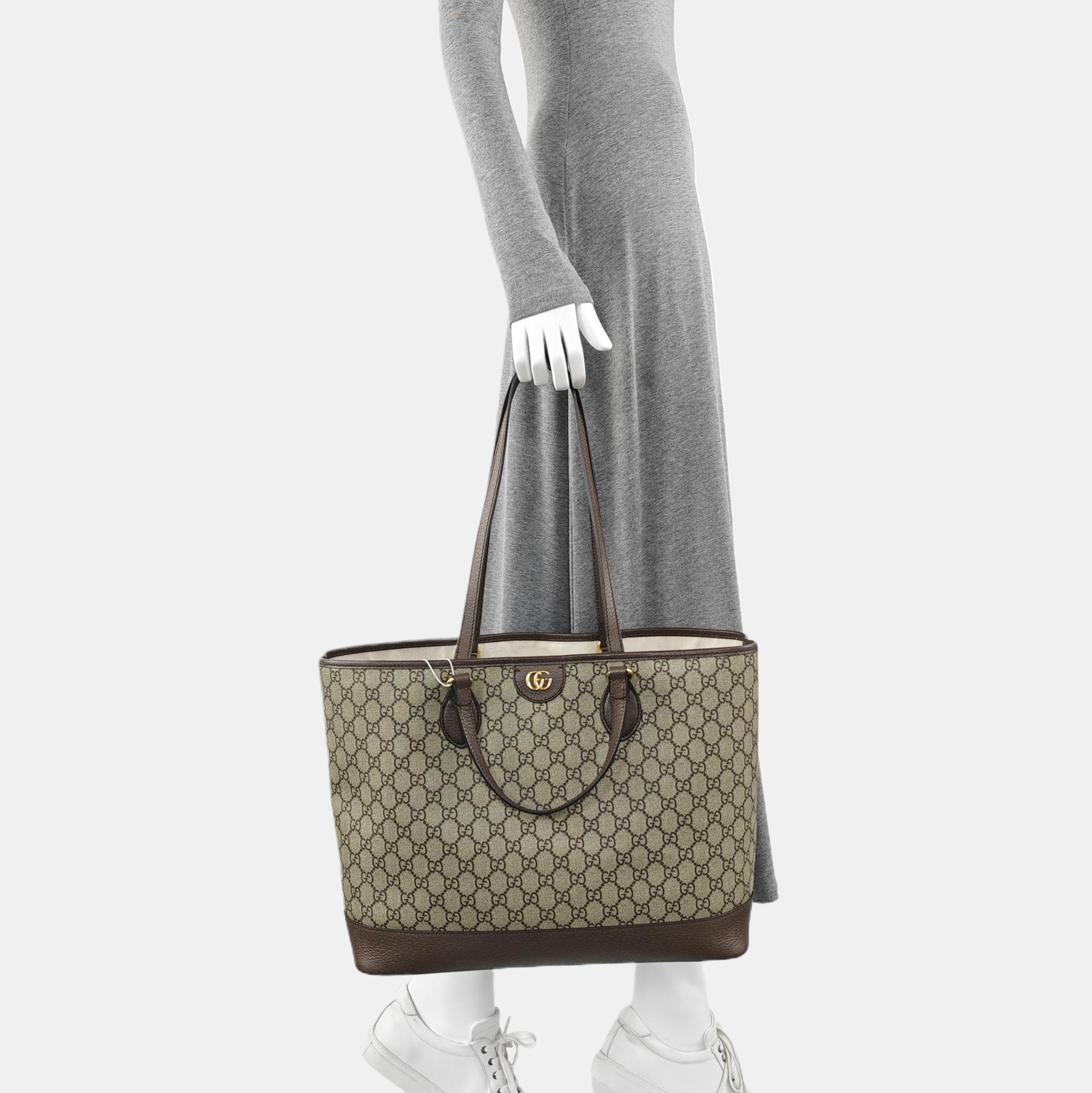 Monogram Coated Canvas Top Handle Bag Beige
