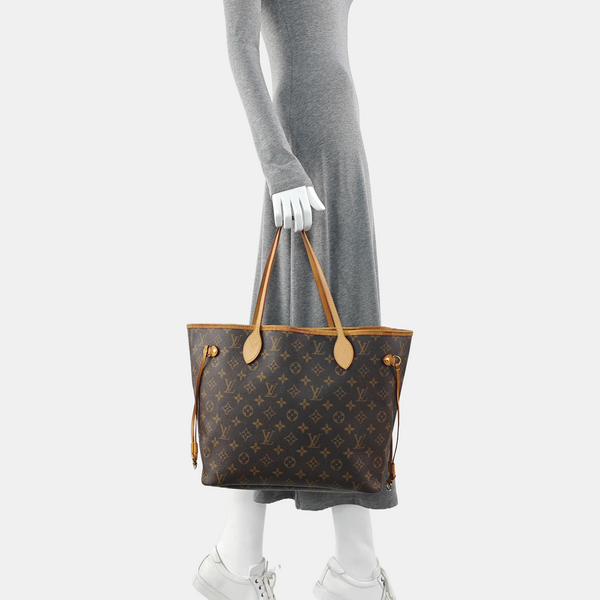 NEVERFULL MM Monogram Coated Canvas Brown