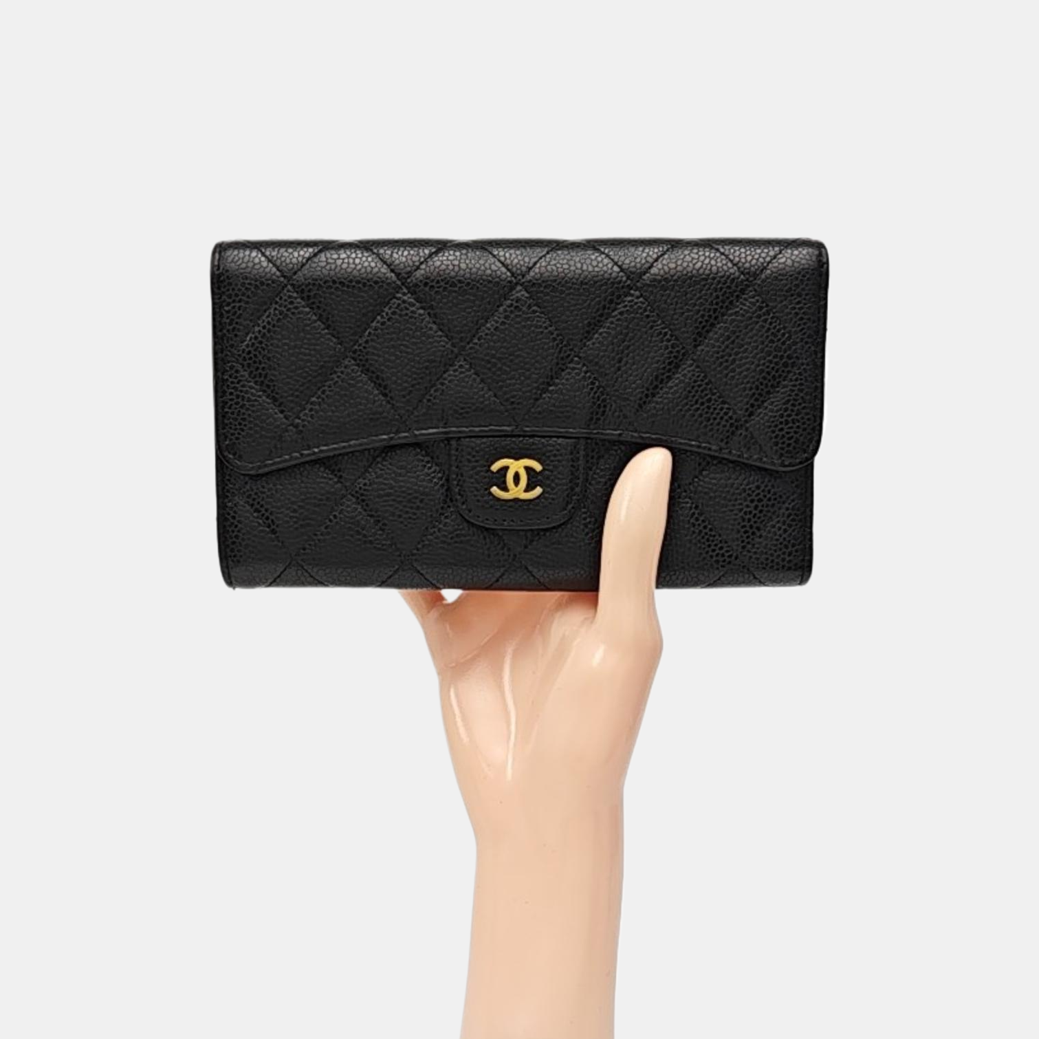 CLASSIC FLAP Mini Quilted Grained Calfskin Black